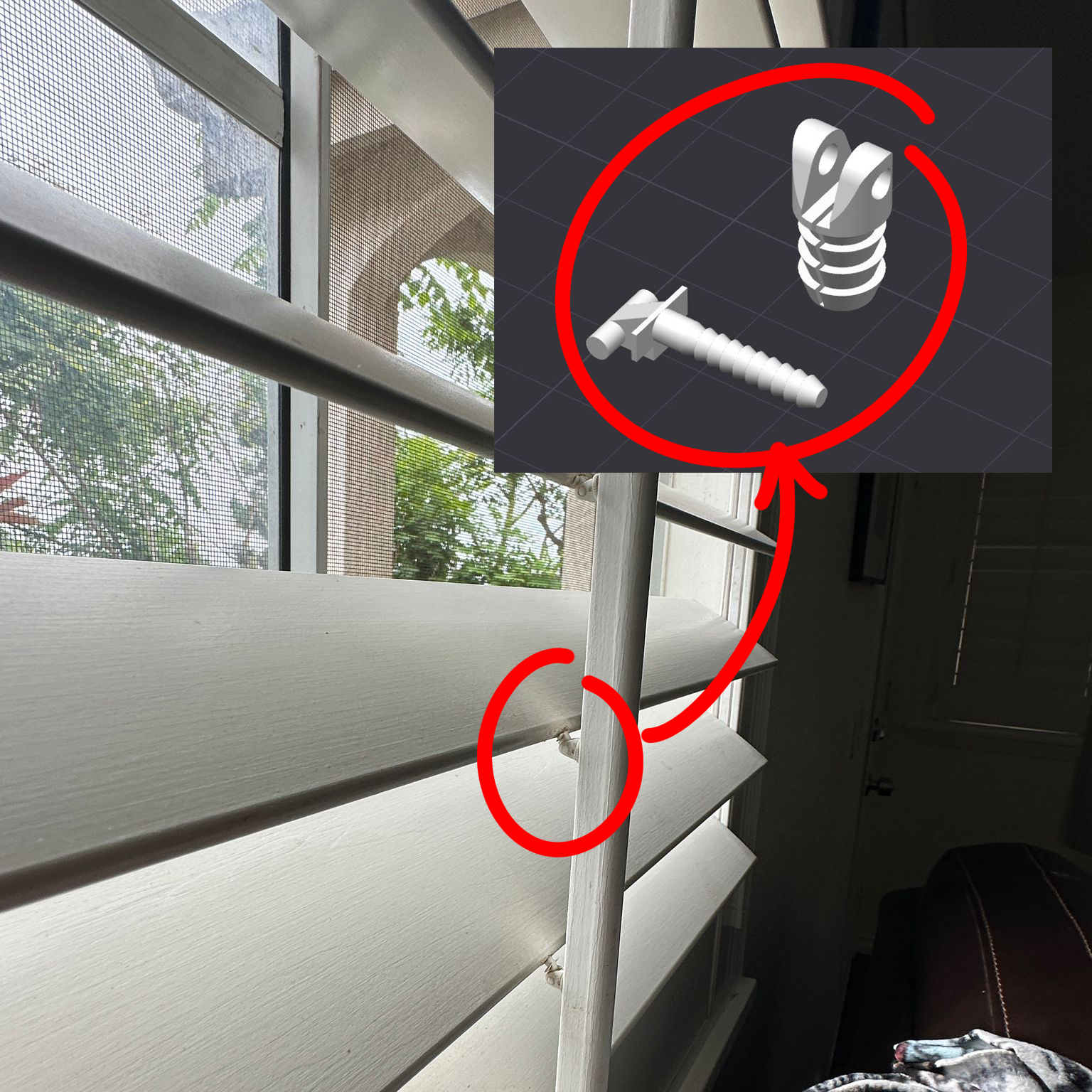 Fixation Volet Roulant 3D